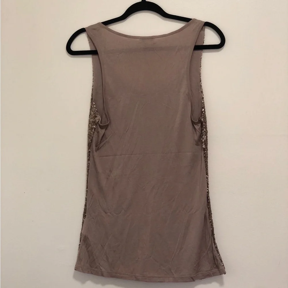 Guess, gold matte sequence blouse, preowned, size M - Picture 2 of 4